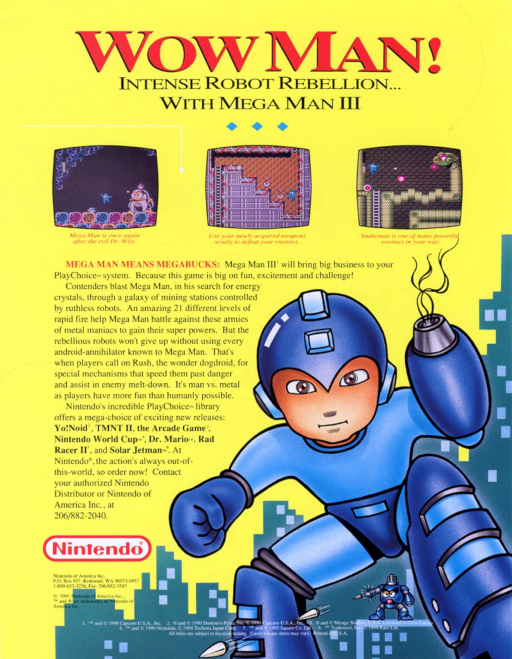 PlayChoice-10 - Mega Man 3 Game Cover